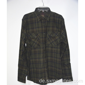 Custom Plaid Langarm Herren Casual Designer Shirt